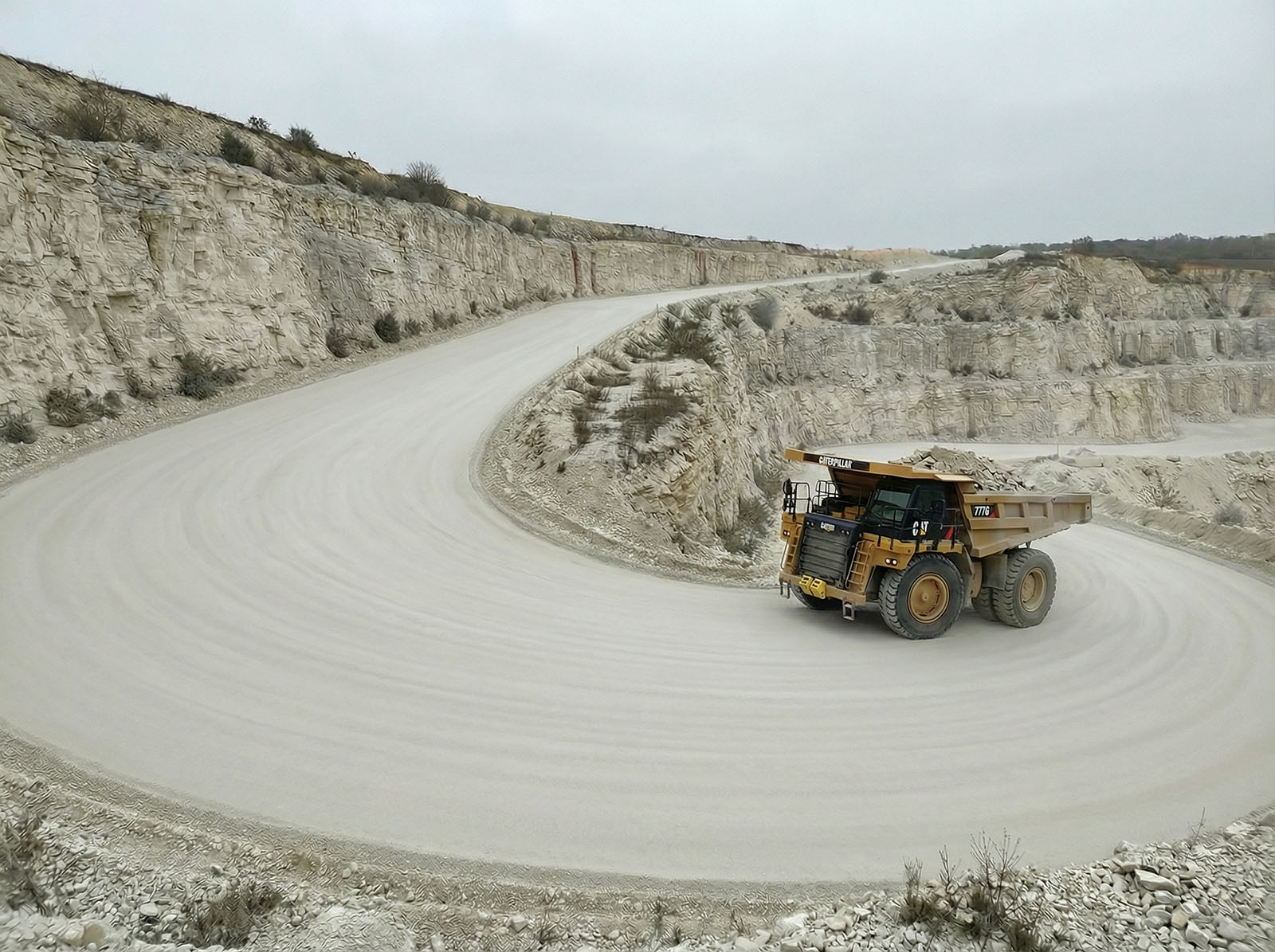 Quarry Ramp Friction Enhancement